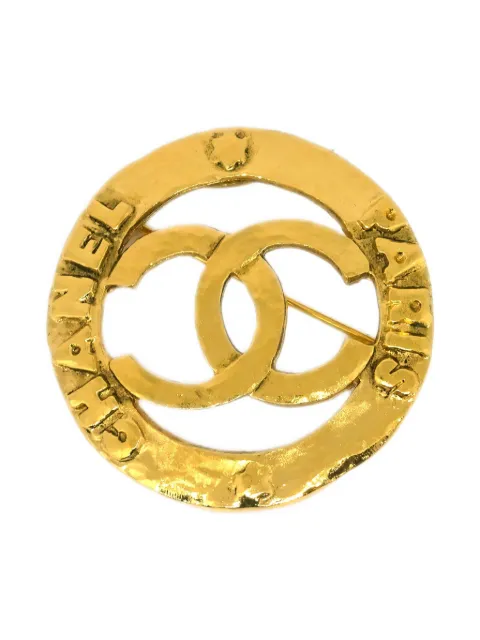 CHANEL Pre-Owned 1990-2000s CC logo brooch