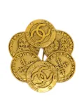 CHANEL Pre-Owned 1990-2000s CC brooch pin - Gold