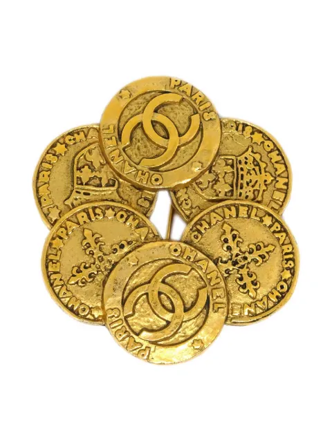 CHANEL Pre-Owned 1990-2000s CC brooch pin