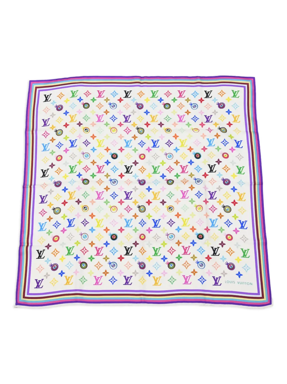 Louis Vuitton Pre-Owned 1990-2000s Eye Love scarf | White | Image 1