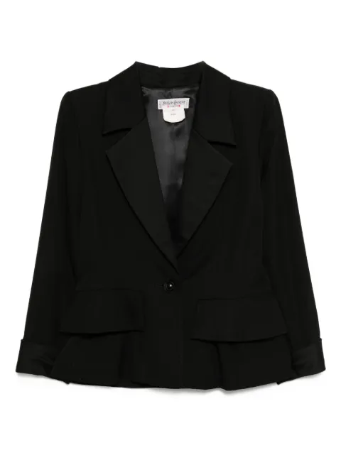 Saint Laurent Pre-Owned blazer en laine à simple boutonnage (années 1990-2000)