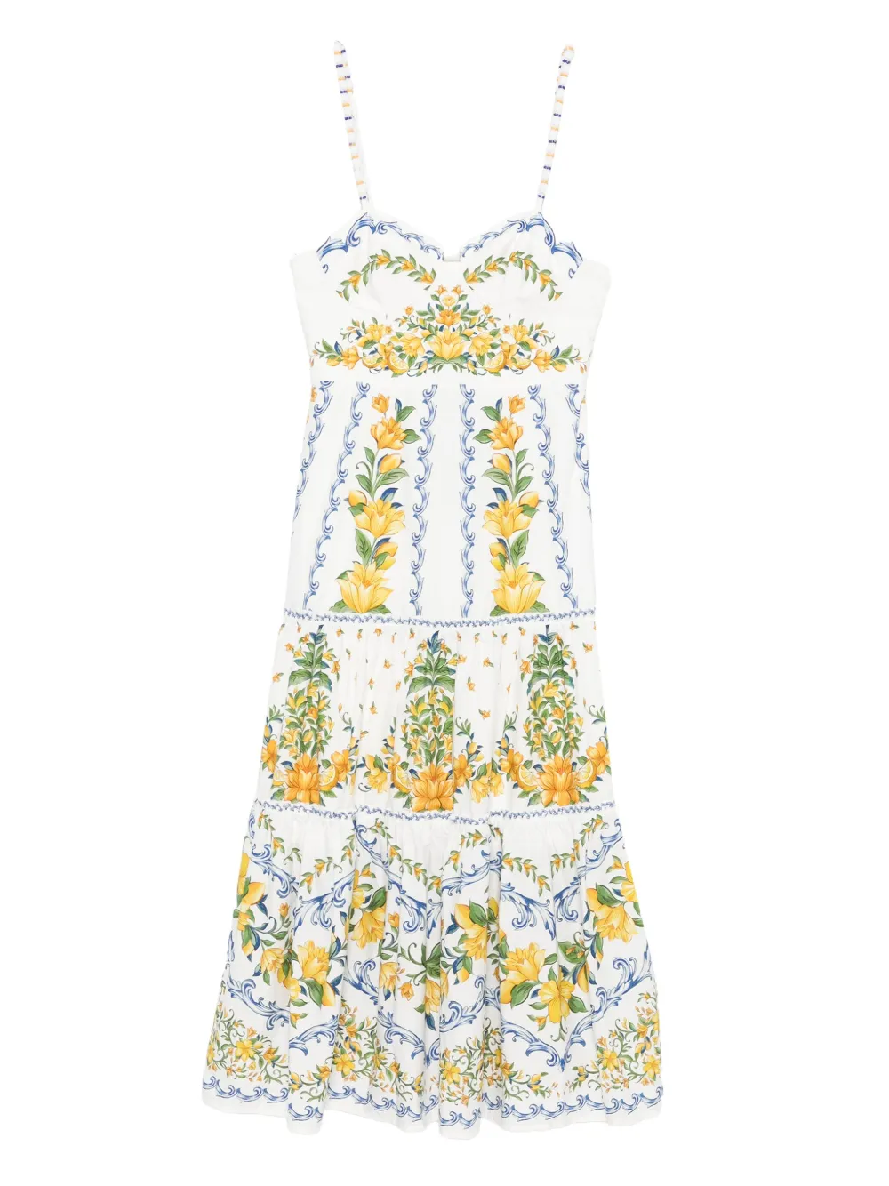 FARM Rio Sicily midi dress - ホワイト FARM Rio Sicily midi dress - ホワイト
