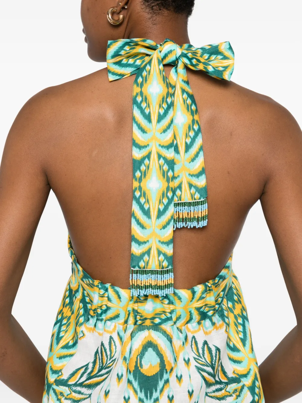 FARM Rio Maxi-jurk met tropische print Groen