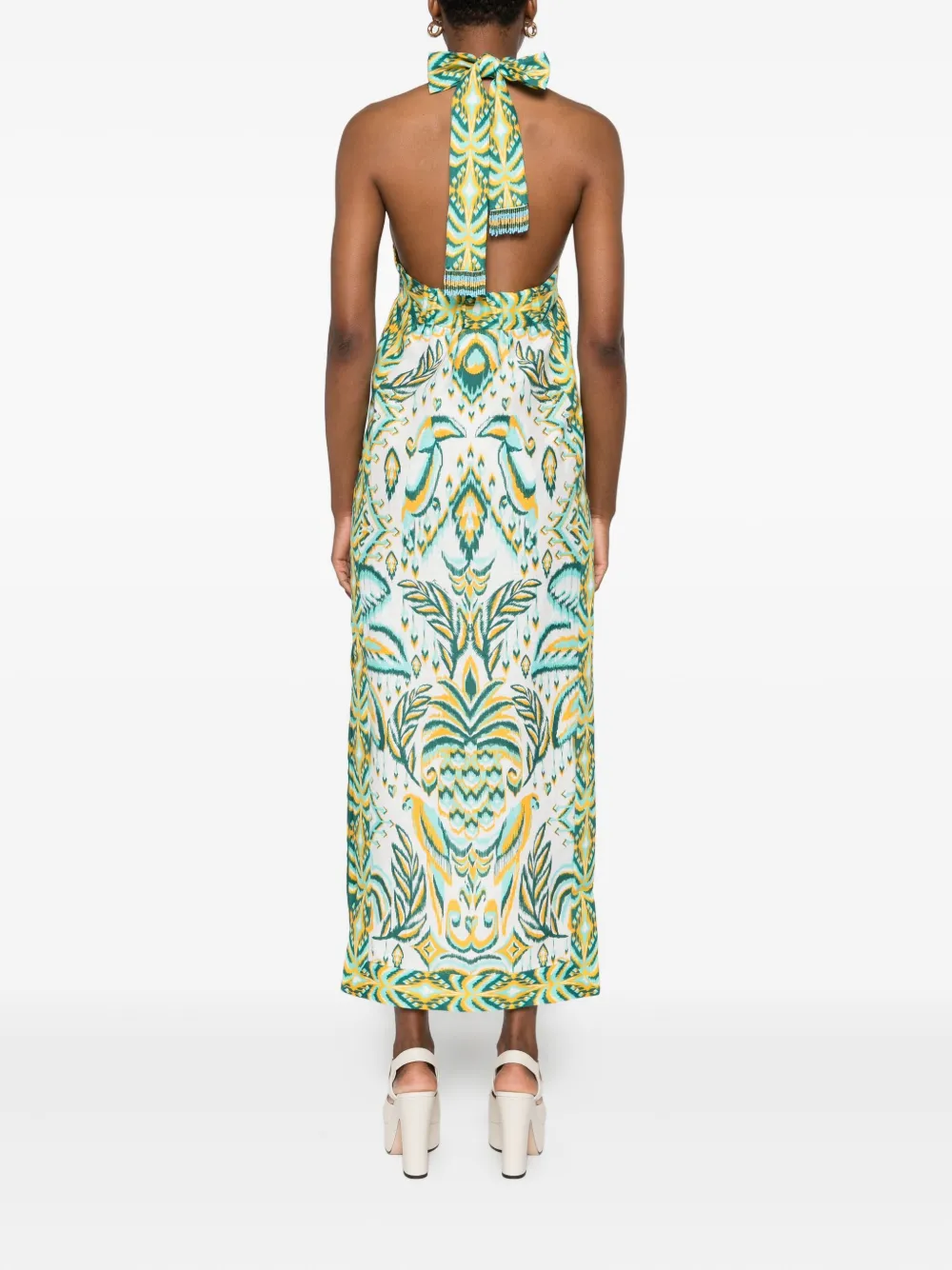 FARM Rio Maxi-jurk met tropische print Groen