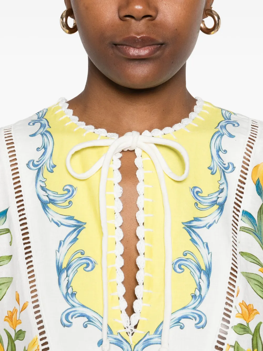 FARM Rio Sicily mini-jurk Wit