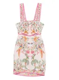 FARM Rio floral-embroidery mini dress - Pink