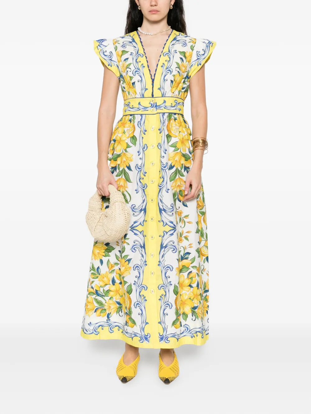 FARM Rio Sicily maxi dress Wit