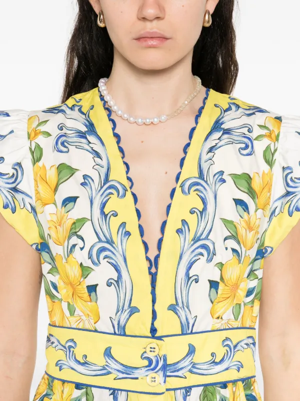 FARM Rio Sicily Maxi Dress | White | FARFETCH SK