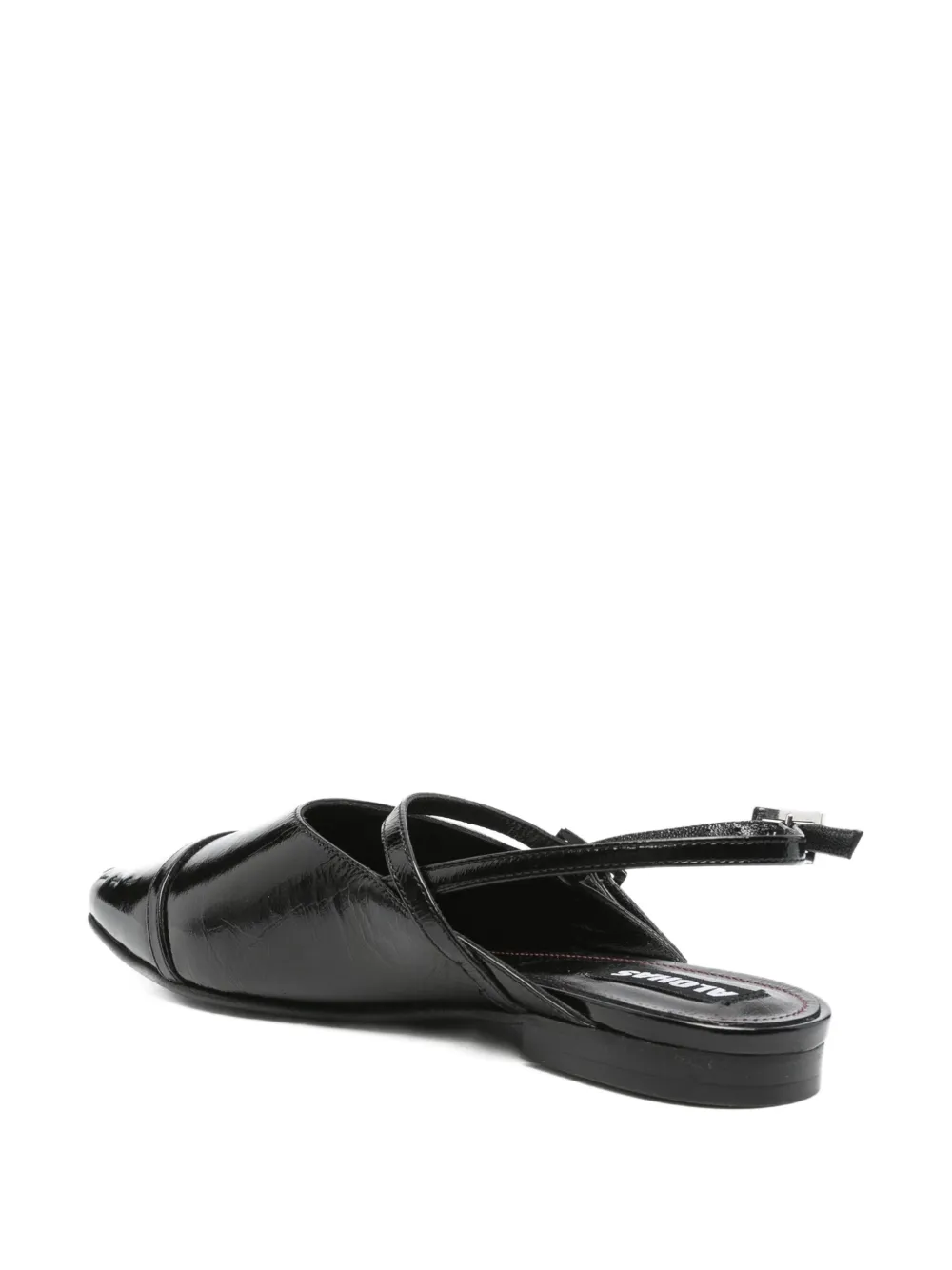 ALOHAS buckle slingback flat pumps Black