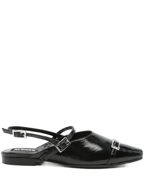 ALOHAS buckle slingback flat pumps
