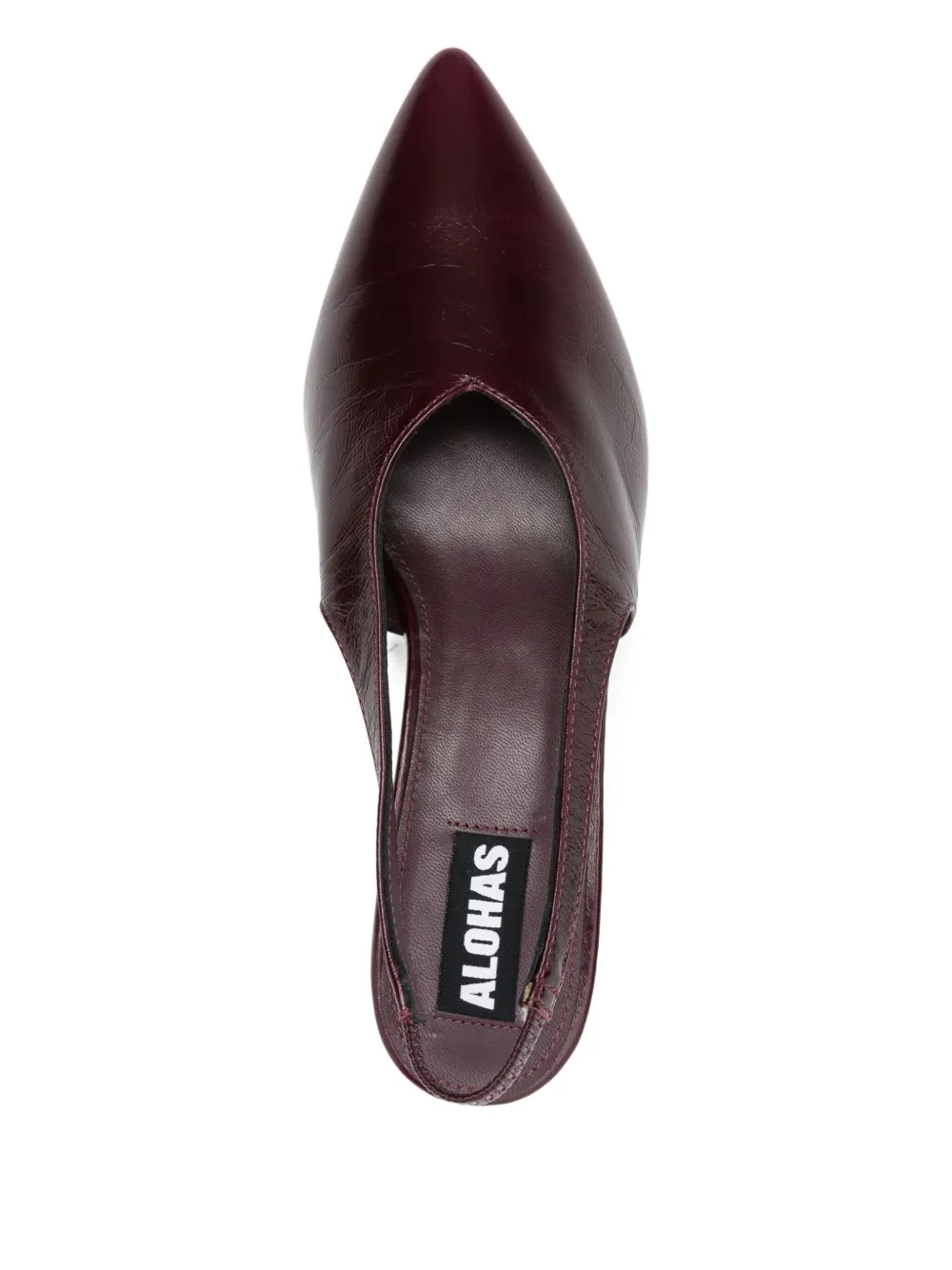 ALOHAS 40 mm slingback pumps met puntige neus en hak Rood
