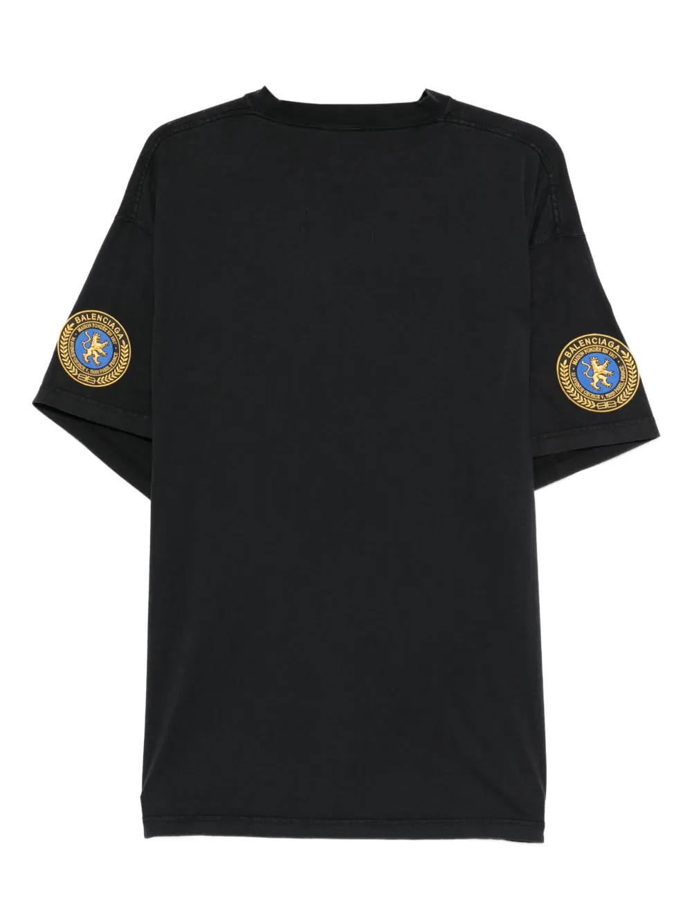 Balenciaga Uniform Merch T-shirt met geborduurd logo Zwart