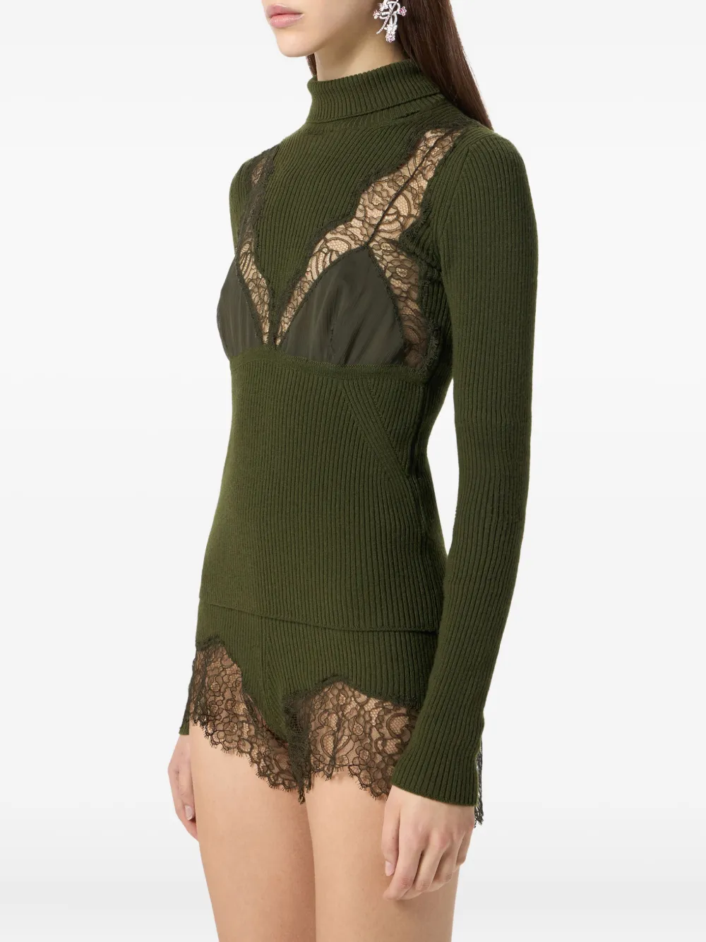 Blumarine Geribbelde coltrui Groen