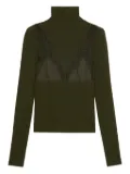 Blumarine ribbed turtleneck jumper - Green