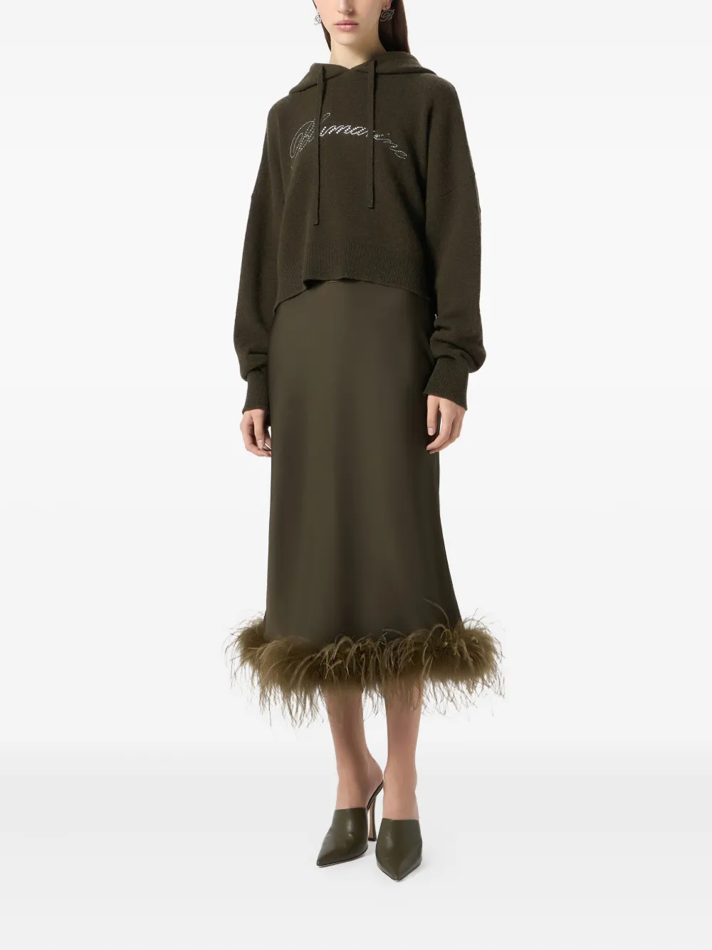Blumarine ロゴ クロップド パーカー | パーカー | Image 2
