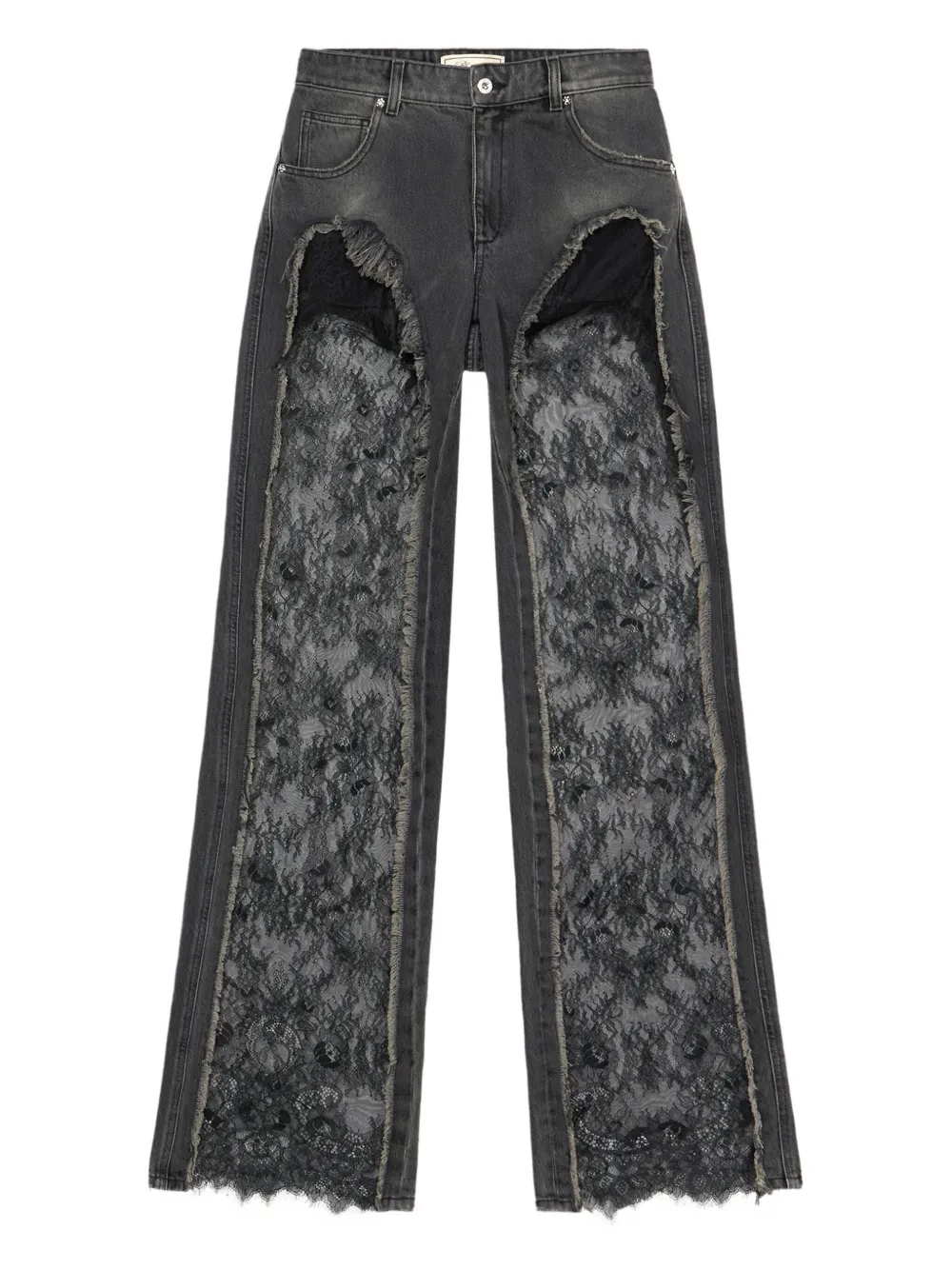 Blumarine Jeans met kanten vlak Grijs