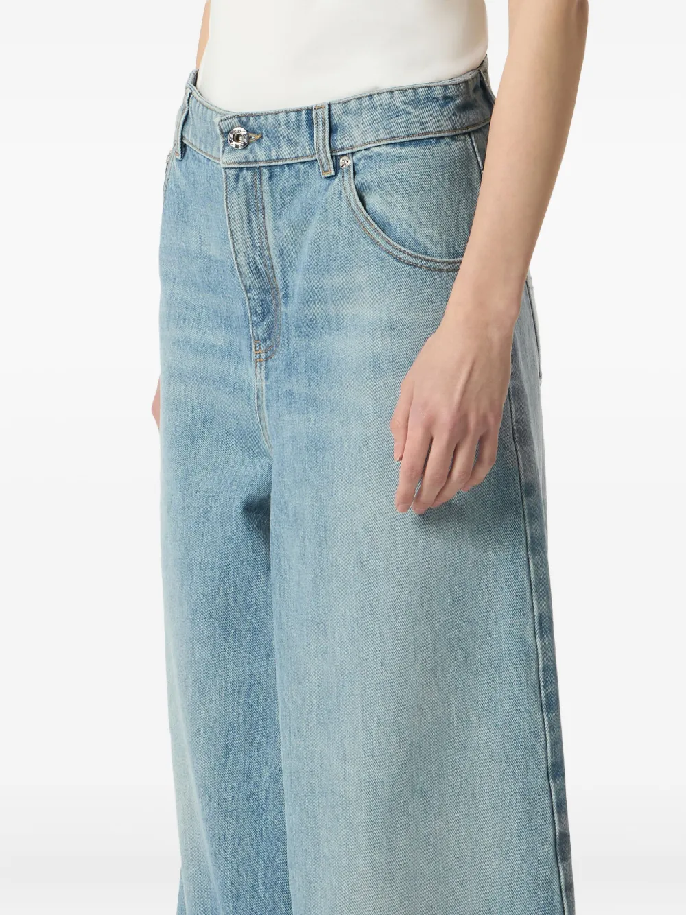 Blumarine Jeans met stonewashed-effect Blauw