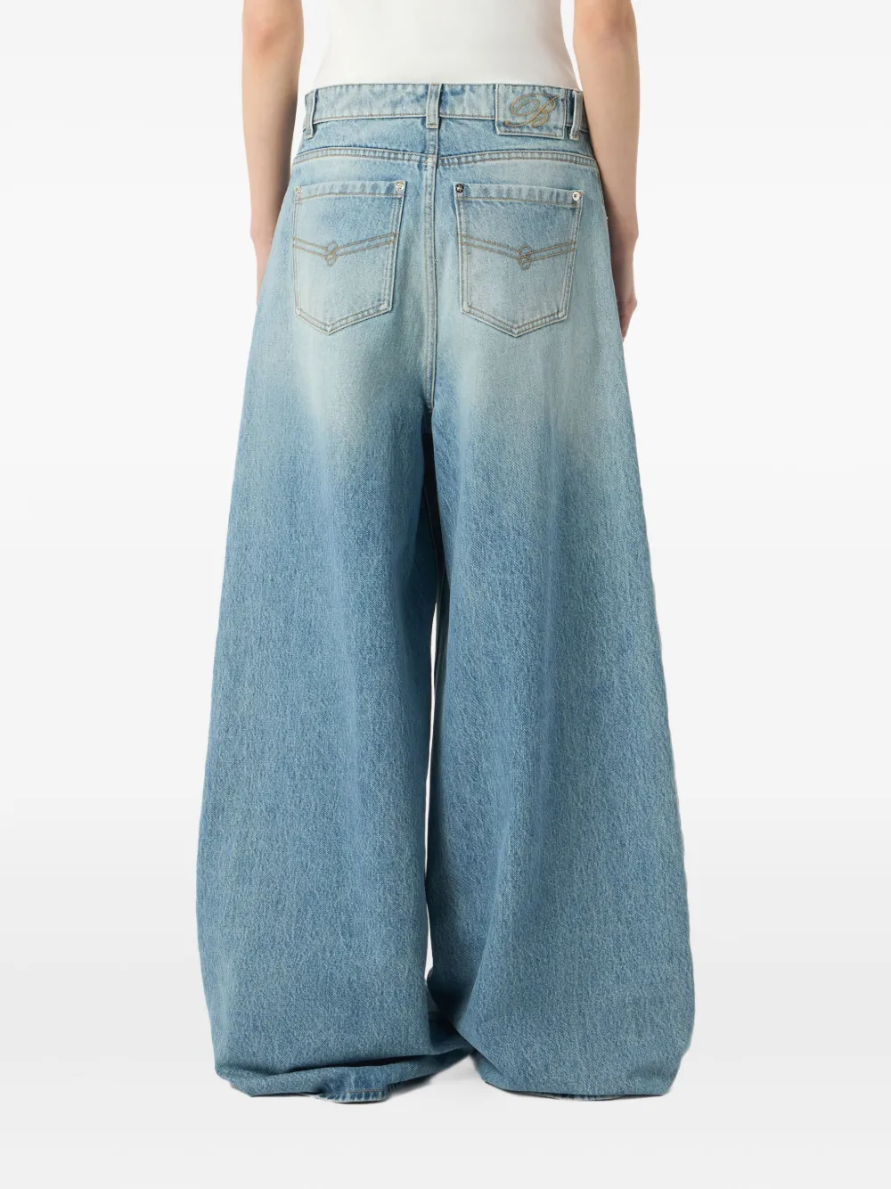 Blumarine Jeans met stonewashed-effect Blauw