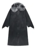 Blumarine fur-trimmed parka - Black