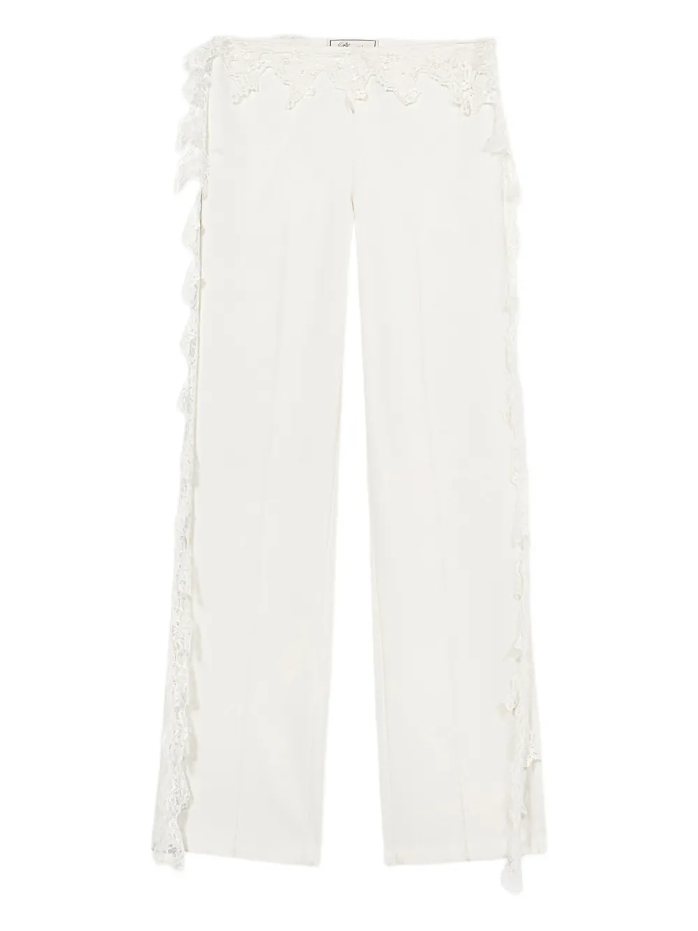 Blumarine Broek met kanten detail Wit