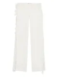 Blumarine lace-detail trousers - White