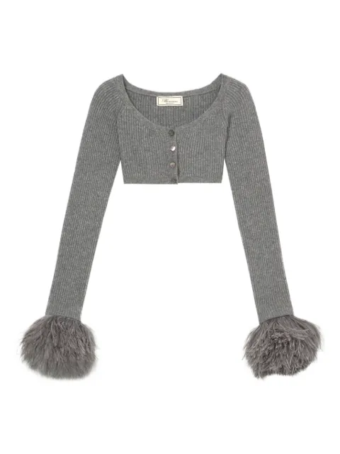 Blumarine cropped ribbed cardigan