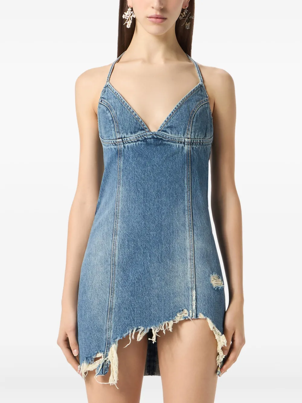 Blumarine Denim mini-jurk Blauw