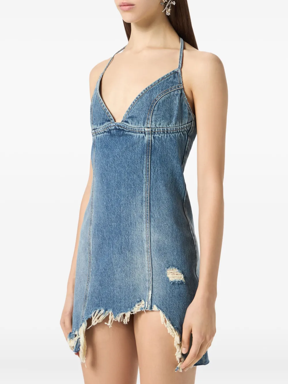 Blumarine Denim mini-jurk Blauw