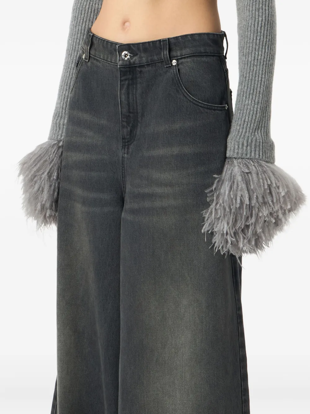 Blumarine Jeans met effect Grijs