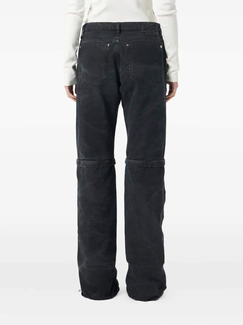 Blumarine Broek met ritsdetail Zwart