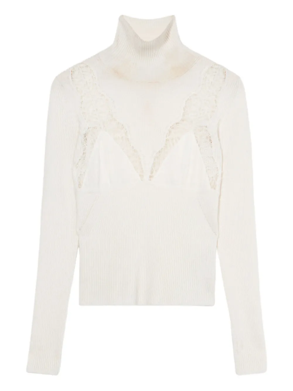 Blumarine Coltrui met geborduurd kant Wit