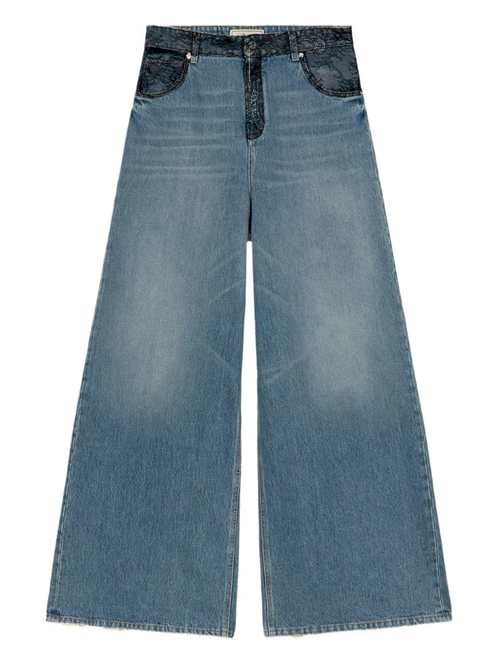 Blumarine lace-trim jeans | Blue | Image 1