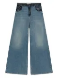 Blumarine lace-trim jeans - Blue