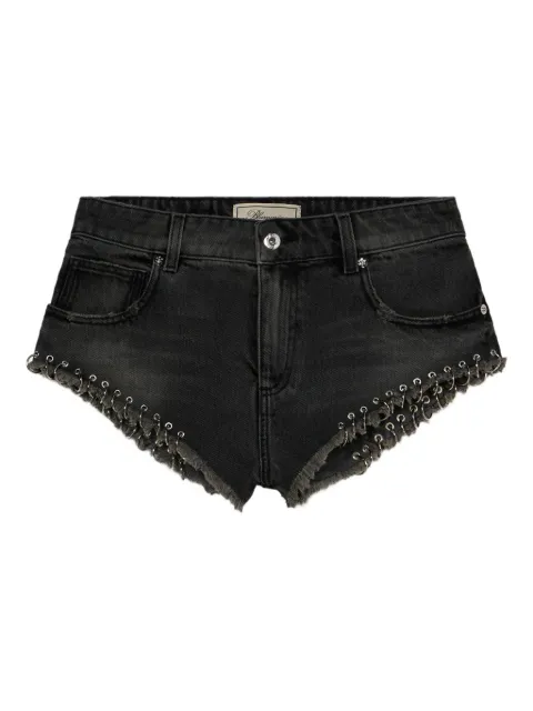 Blumarine shorts de mezclilla con detalle de ojales