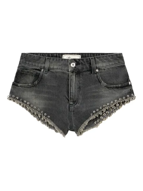 Blumarine shorts de mezclilla con detalle de ojales