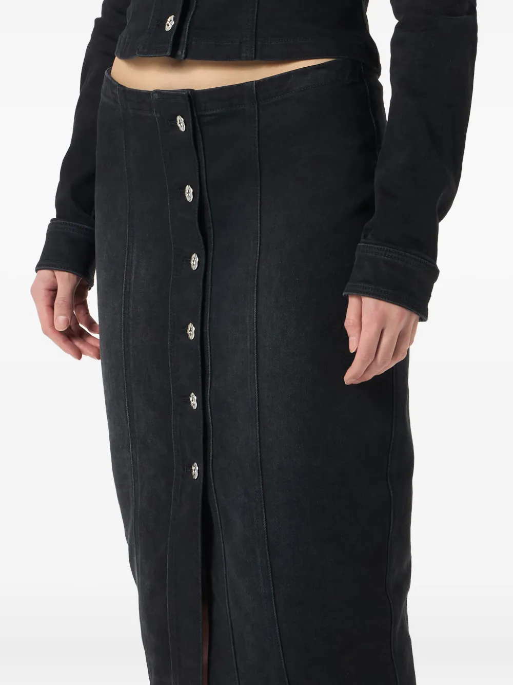 Blumarine Spijkerrok met logoprint Zwart