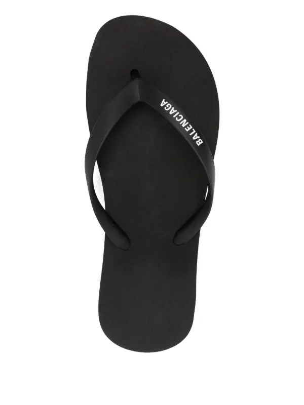 Balenciaga Logo Thong Sandals | Black | FARFETCH BH display picture 3
