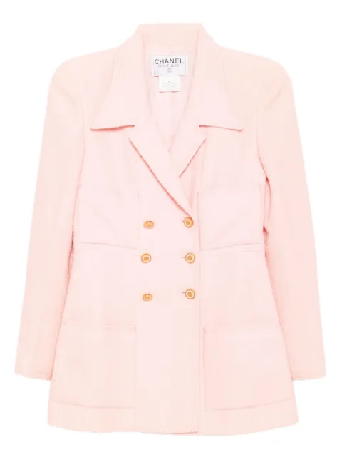 CHANEL Pre-Owned 1996 pre-owned doppelreihiger Blazer aus Tweed