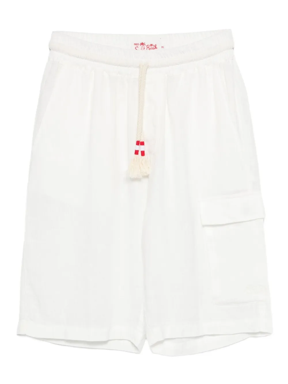 MC2 Saint Barth drawstring linen shorts | White | Image 1