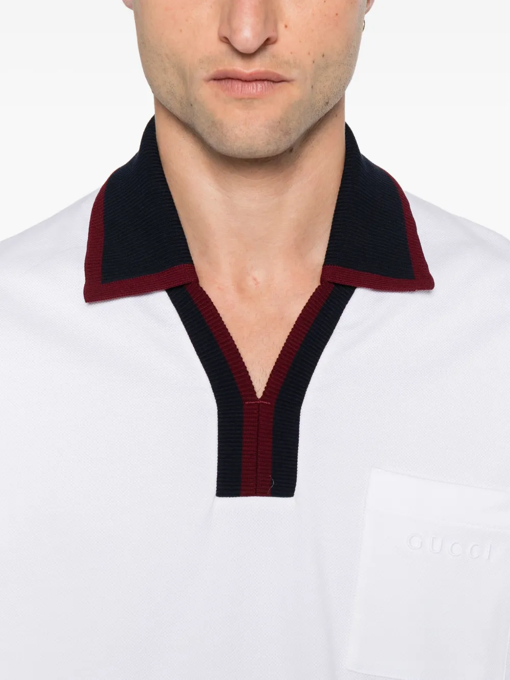 Gucci Katoenen T-shirt met polokraag Wit