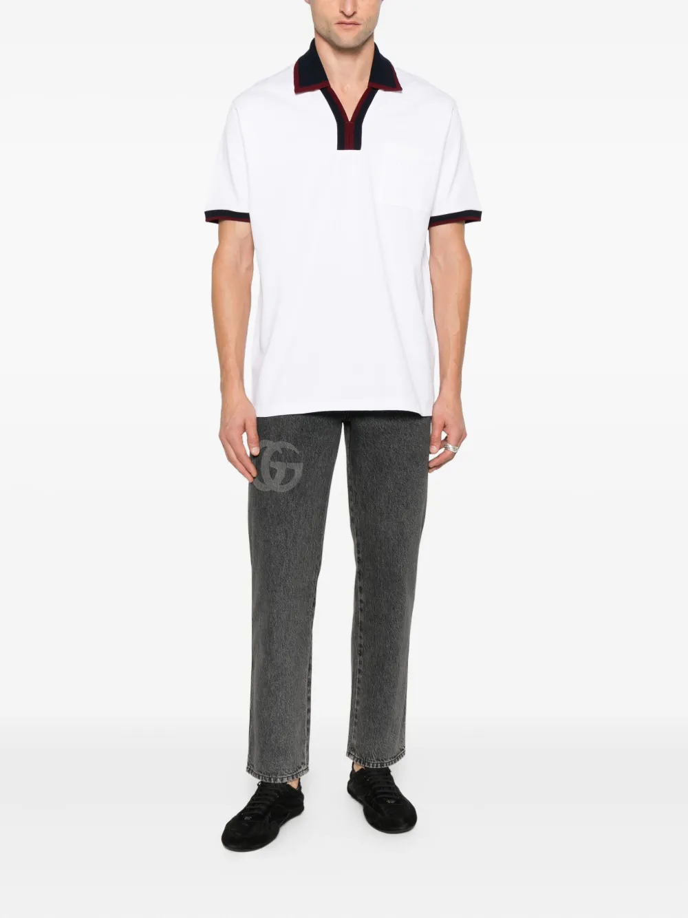 Gucci Katoenen T-shirt met polokraag - Wit