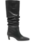 ALOHAS 50mm Kalila slouch calf leather boots - Black