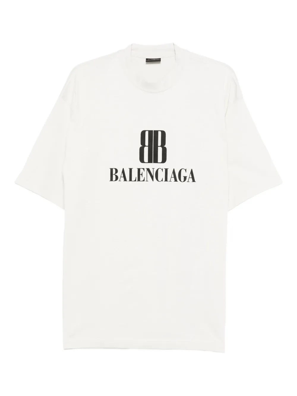 Balenciaga Nano BB cotton T-Shirt Grijs