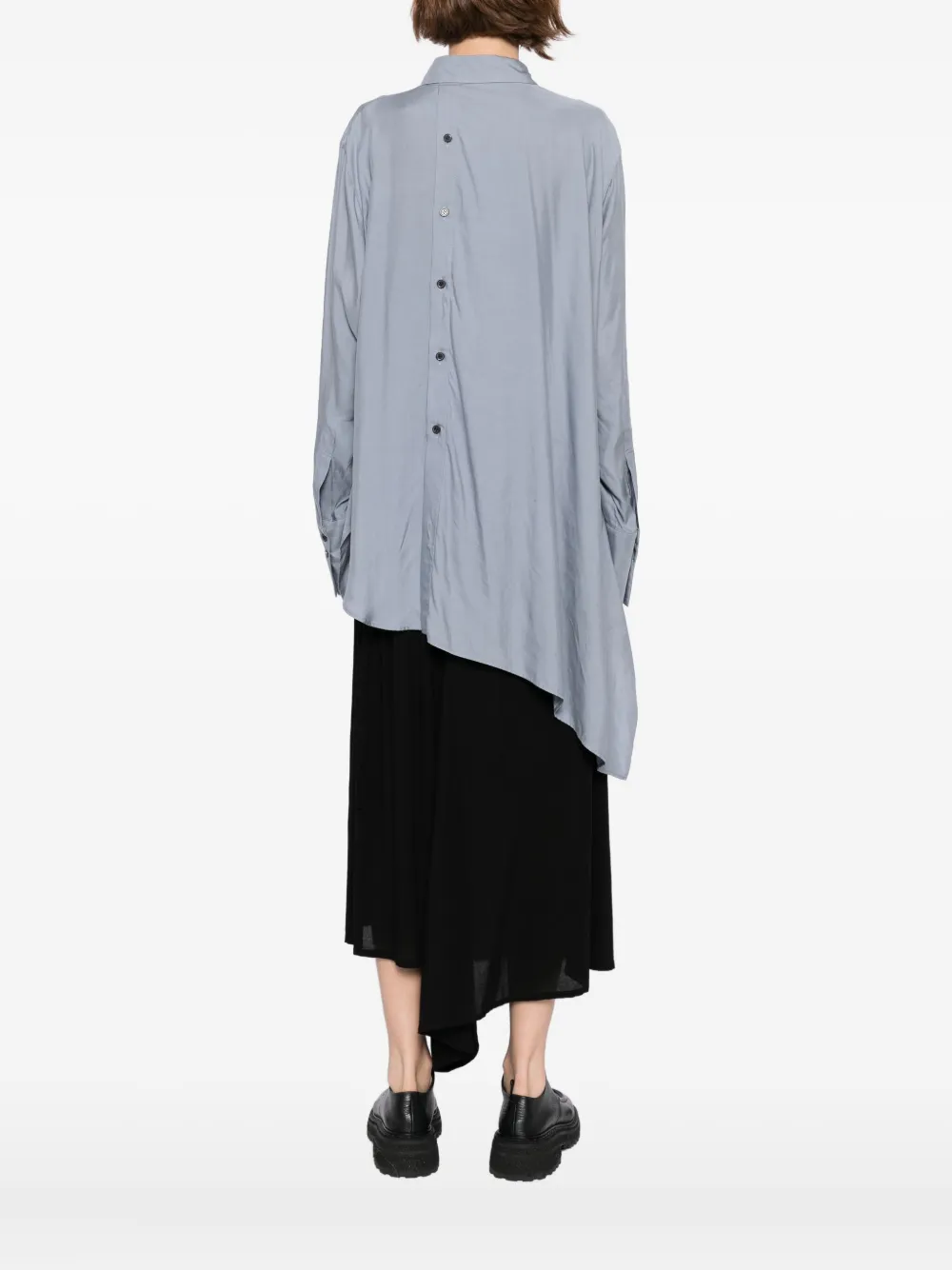 Yohji Yamamoto Asymmetrisch overhemd Blauw