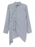 Yohji Yamamoto asymmetric draped shirt - Blue