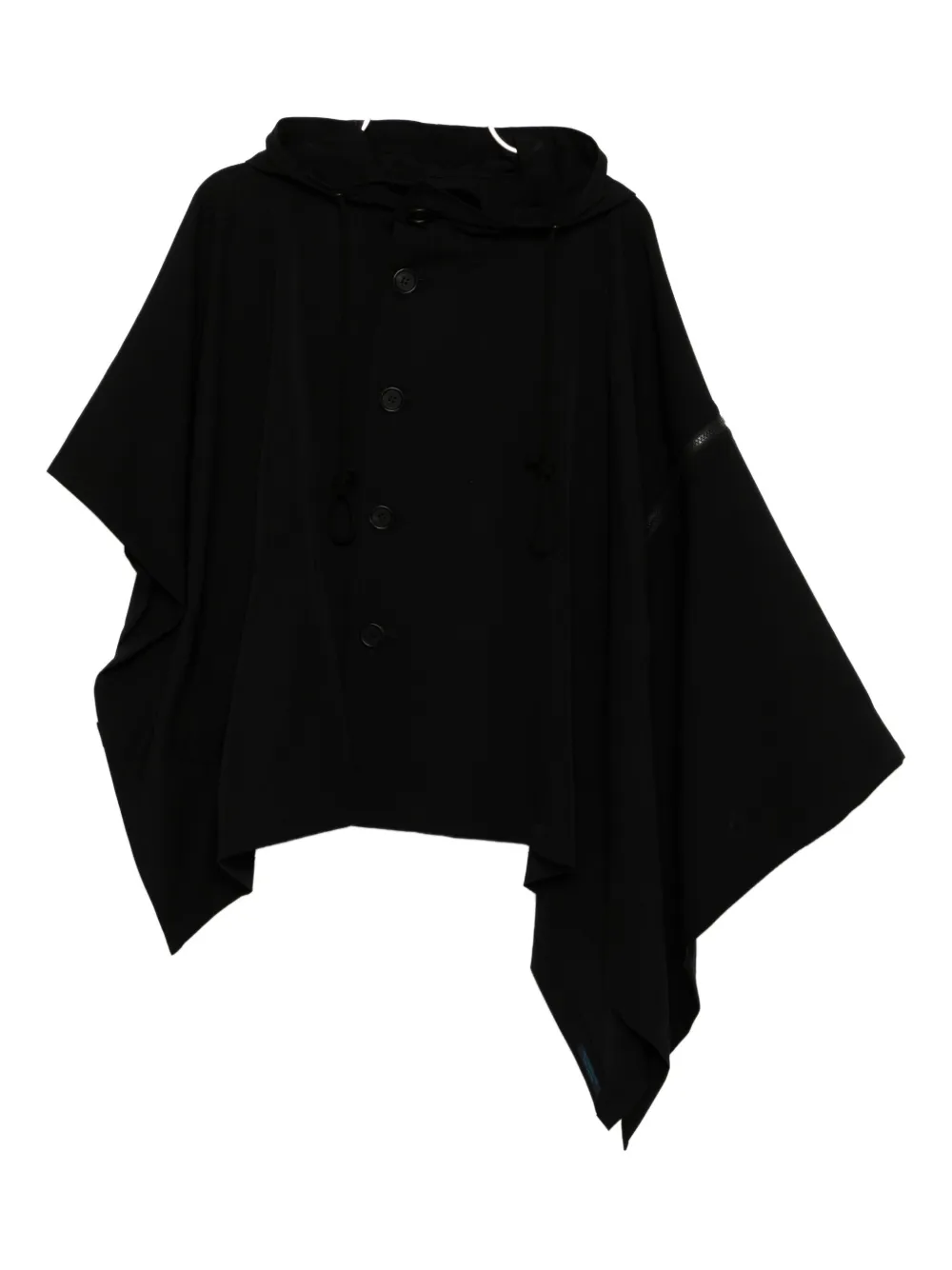 Yohji Yamamoto Wollen cape Zwart