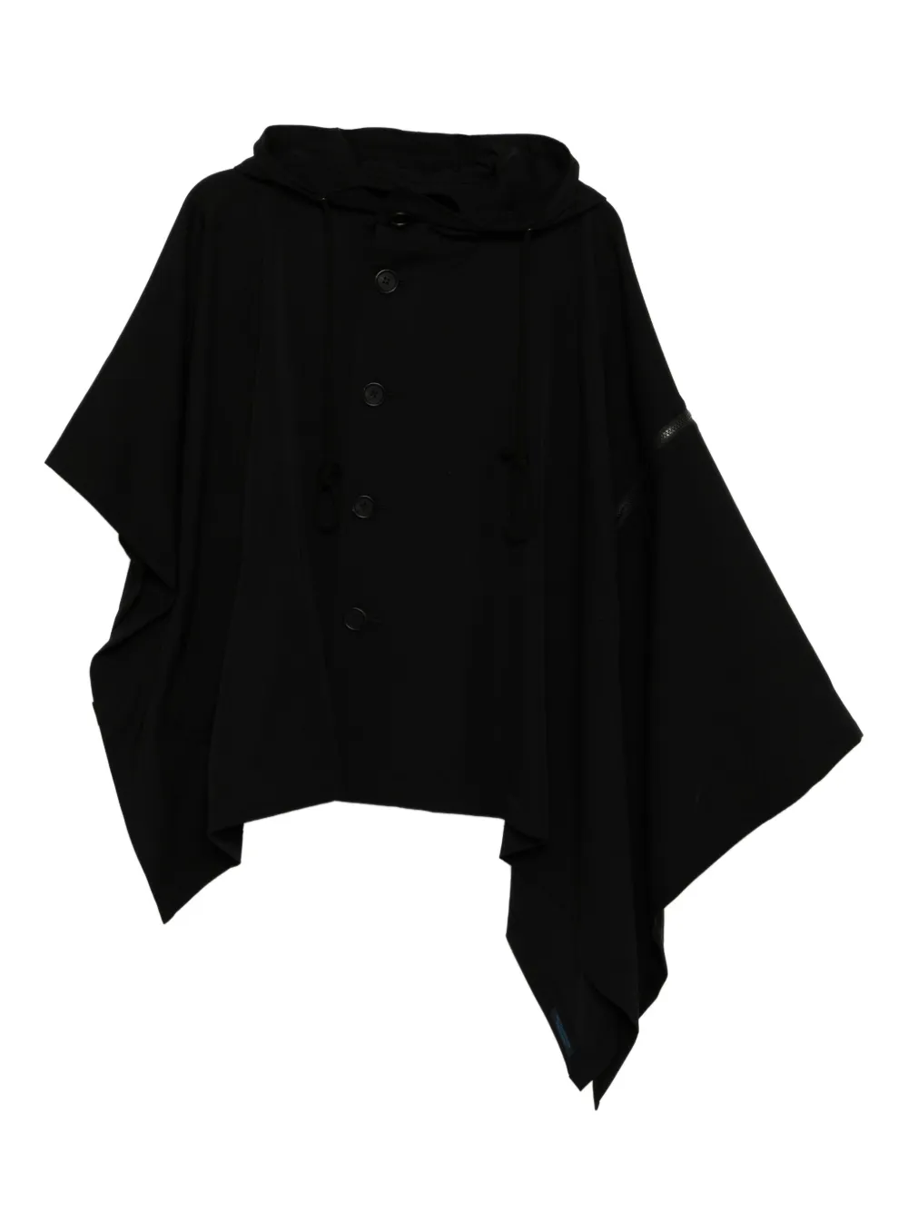 Yohji Yamamoto Wollen cape Zwart