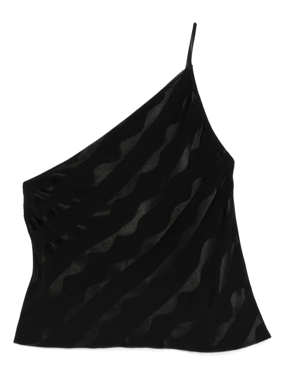 Rixo Asymmetrische top met patroon Zwart