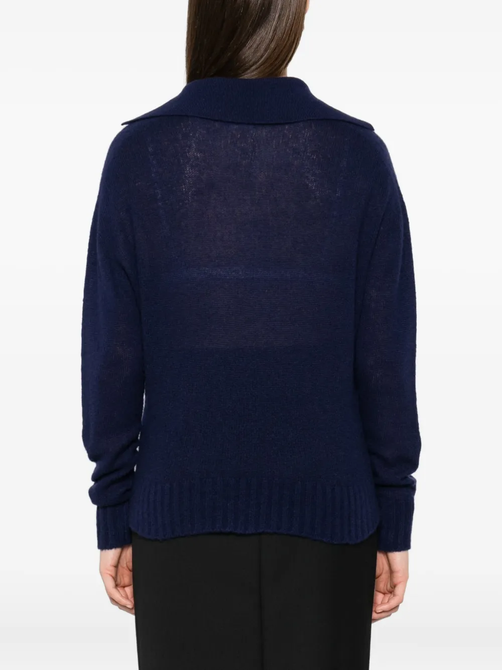 TOM FORD V-neck cashmere-silk blend sweater Blauw