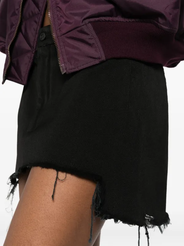 Balenciaga Frayed Mini Skirt | Black | FARFETCH Balenciaga Frayed Mini Skirt | Black | FARFETCH